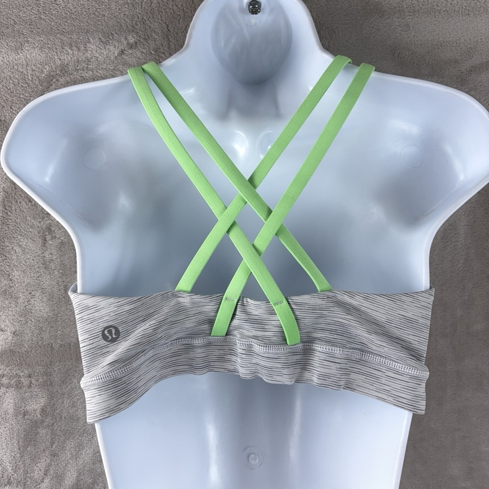 Lululemon‎ Energy Bra Womens Size 10 Gray Heather Athletic Yoga Performance - Picture 2 of 4